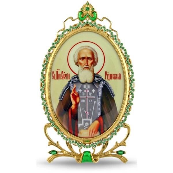 Ікона настольна срібна Образ преподобного Сергія Радонежского - 2.78.0315 - гарантія