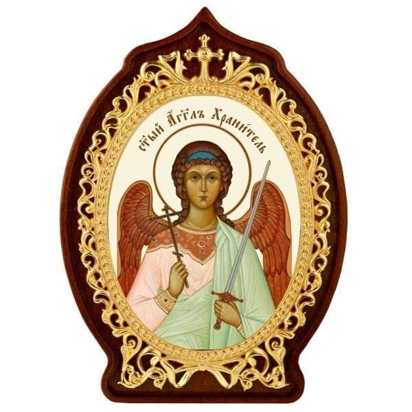 Ікона настільна латунна Ангел Хранитель - 2.78.02139лж - розпродаж