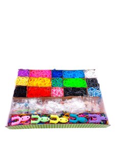 Набір резинок для плетіння браслетів, набір гумок для плетіння Fashion loom bands set 10000шт.