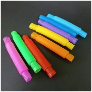 Pop Tubes Набір 6 шт 12см Іграшка поп тьюб, pop tube, поп труби 6 шт антистрес Поп Туб 1486 трубка
