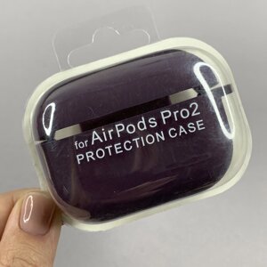 Чохол для AirPods Pro 2 чохол з мікрофіброю з карабіном для навушників аірподс про 2 бордовий lcn