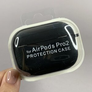 Чохол для AirPods Pro 2 чохол з мікрофіброю з карабіном для навушників аірподс про 2 чорний lcn