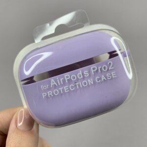 Чохол для AirPods Pro 2 чохол з мікрофіброю з карабіном для навушників аірподс про 2 бузковий lcn