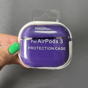 Чохол для Apple AirPods 3 чохол з мікрофіброю з карабіном для навушників аірподс 3 фіолетовий lcn