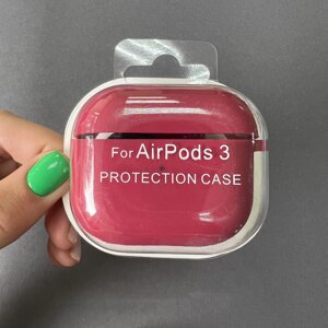 Чохол для Apple AirPods 3 чохол з мікрофіброю з карабіном для навушників аірподс 3 червоний lcn