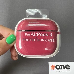 Чохол для Apple AirPods 3 чохол з мікрофіброю з карабіном для навушників аірподс 3 червоний lcn