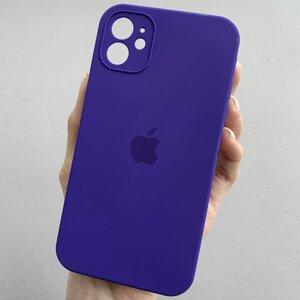 Чохол для Apple iPhone 11 чохол із квадратними гранями із захистом камери на телефон айфон 11 фіолетовий p4q