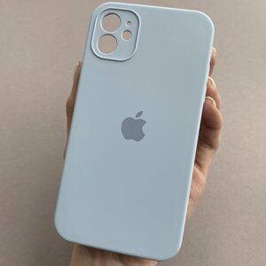 Чохол для Apple iPhone 11 чохол із квадратними гранями із захистом камери на телефон айфон 11 блакитний p4q