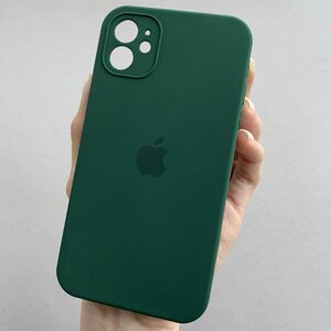 Чохол для Apple iPhone 11 чохол з квадратними гранями із захистом камери на телефон айфон 11 зелений p4q