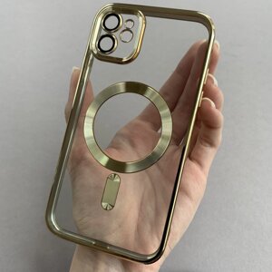 Чохол для Apple iPhone 11 чохол з магсейф із захистом камери на телефон айфон 11 золотий h3b