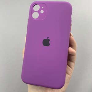 Чохол для Apple iPhone 11 матовий кейс із закритою камерою чохол на телефон айфон 11 фіолетовий o5h