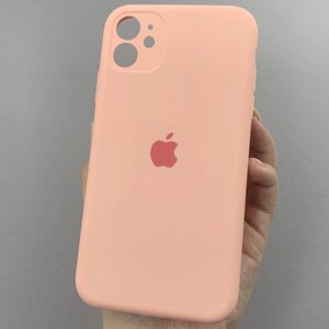 Чохол для Apple iPhone 11 матовий кейс із закритою камерою чохол на телефон айфон 11 персиковий o5h