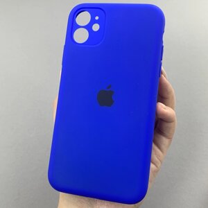 Чохол для Apple iPhone 11 матовий кейс із закритою камерою чохол на телефон айфон 11 синій o5h