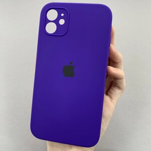 Чохол Apple iPhone 11 матовий з мікрофіброю закритою камерою чохол на айфон 11 фіолетовий темний n8u