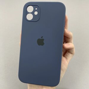 Чохол для Apple iPhone 11 матовий із мікрофіброю закритою камерою чохол на телефон айфон 11 темно-синій n8u