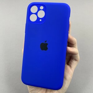 Чохол для Apple iPhone 11 Pro матовий кейс із закритою камерою чохол на айфон 11 про синій o5h