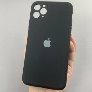 Чохол для Apple iPhone 11 Pro Max матовий кейс із закритою камерою чохол на айфон 11 про макс чорний o5h