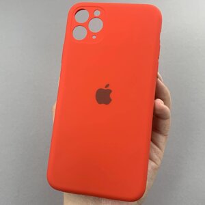 Чохол для Apple iPhone 11 Pro Max матовий кейс із закритою камерою чохол на айфон 11 про макс червоний o5h