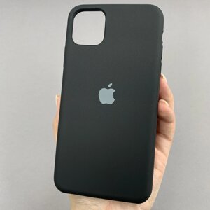 Чохол для Apple iPhone 11 Pro Max силіконовий кейс з мікрофіброю на телефон айфон 11 про макс чорний slk