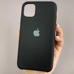 Чохол для Apple iPhone 11 силіконовий кейс із мікрофіброю на телефон айфон 11 чорний slk