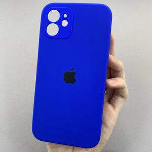 Чохол для Apple iPhone 12 матовий кейс із закритою камерою чохол на айфон 12 синій o5h