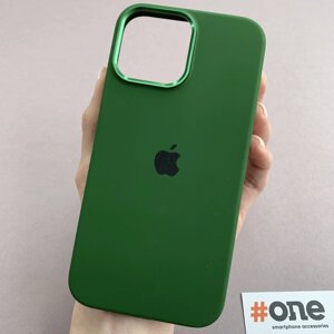 Чохол Apple iPhone 13 Pro Max з металевою рамкою кейс на телефон айфон 13 про макс зелений h3z