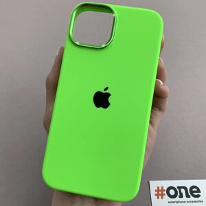 Чохол для Apple iPhone 14 з металевою рамкою кейс на телефон айфон 14 салатовий h3z