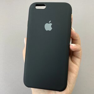 Чохол для Apple iPhone 6 / 6s силіконовий кейс з мікрофіброю на телефон айфон 6 6с чорний slk