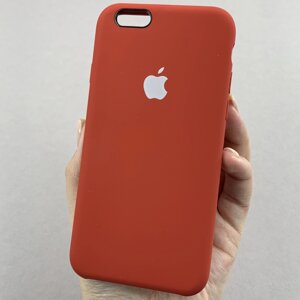 Чохол для Apple iPhone 6 / 6s силіконовий кейс з мікрофіброю на телефон айфон 6 6с червоний slk