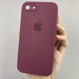 Чохол для Apple iPhone 7 чохол із мікрофіброю із закритою камерою на телефон айфон 7 марсала p4q