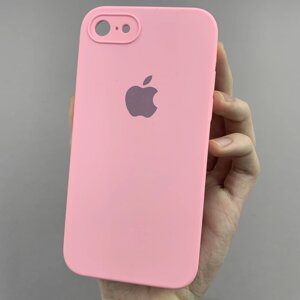 Чохол для Apple iPhone 7 чохол з мікрофіброю із закритою камерою на телефон айфон 7 рожевий p4q