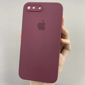 Чохол для Apple iPhone 7 Plus чохол із мікрофіброю із закритою камерою на телефон айфон 7 плюс марсала p4q