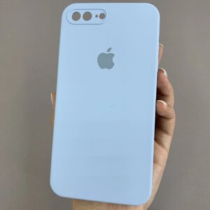 Чохол для Apple iPhone 7 Plus матовий з мікрофіброю закритою камерою чохол на айфон 7 плюс блакитний n8u