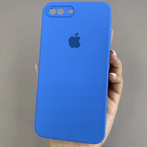 Чохол для Apple iPhone 7 Plus матовий з мікрофіброю закритою камерою чохол на айфон 7 плюс синій n8u