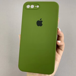 Чохол для Apple iPhone 7 Plus матовий з мікрофіброю закритою камерою чохол на айфон 7 плюс зелений n8u