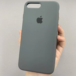 Чохол для Apple iPhone 7 Plus силікон кейс чохол із закритим низом на телефон айфон 7 плюс темно-сірий h5p