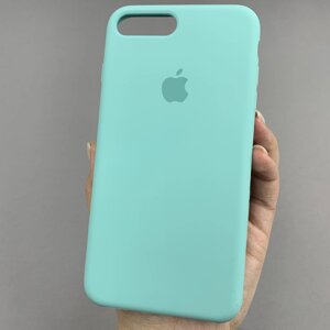 Чохол для Apple iPhone 7 Plus силіконовий кейс із мікрофіброю на телефон айфон 7 плюс бірюзовий slk