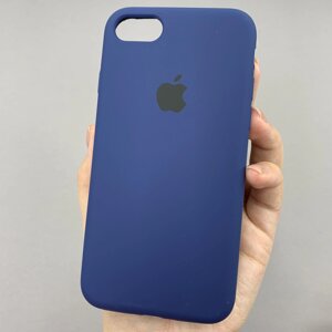 Чохол для Apple iPhone 7 силікон кейс чохол із закритим низом на телефон айфон 7 темно-синій h5p