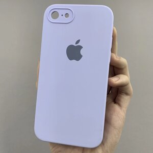 Чохол для Apple iPhone 8 чохол з мікрофіброю із закритою камерою на телефон айфон 8 бузковий p4q