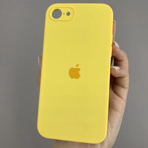 Чохол для Apple iPhone 8 матовий з мікрофіброю закритою камерою чохол на телефон айфон 8 жовтий n8u