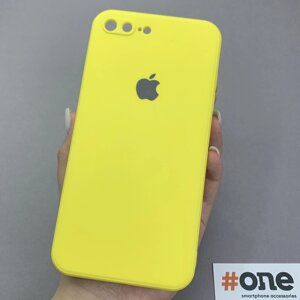 Чохол для Apple iPhone 8 Plus чохол із мікрофіброю захистом камери на телефон айфон 8 плюс жовтий s1q