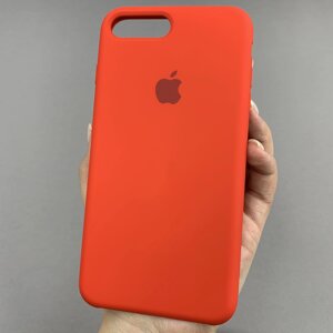 Чохол для Apple iPhone 8 Plus силіконовий кейс із мікрофіброю на телефон айфон 8 плюс червоний slk