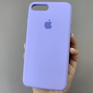 Чохол для iPhone 8 Plus Silicone Case з мікрофіброю оксамитом силікон кейс на айфон 8 плюс бузковий 39 SLK