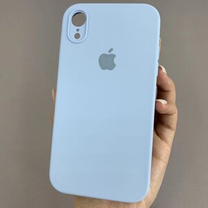 Чохол для Apple iPhone XR матовий з мікрофіброю закритою камерою чохол на телефон айфон хр блакитний n8u