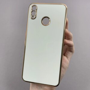 Чохол для Honor 8X чохол із золотою окантовкою на телефон хонор 8х білий h7y