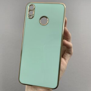 Чохол для Honor 8X чохол із золотою окантовкою на телефон хонор 8х бірюзовий h7y