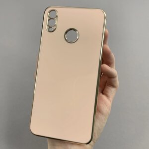 Чохол для Honor 8X чохол із золотою окантовкою на телефон хонор 8х пудровий h7y