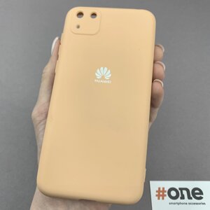 Чохол для Huawei Y5P 2020 силіконовий з оксамитом щільний чохол на телефон хуавей у5п персиковий O5R