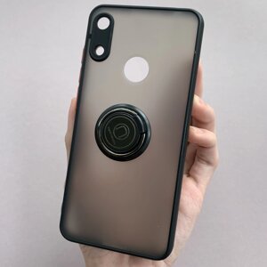 Чохол для Huawei Y6 2019 чохол Totu з кільцем з підставкою на телефон хуавей у6 2019 чорний m8n