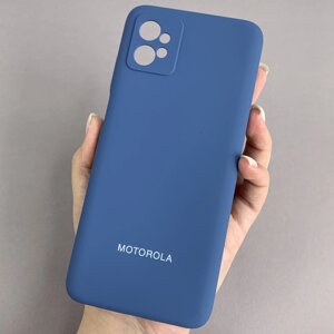 Чохол для Motorola G32 м'який силіконовий чохол на телефон моторола г32 темно-синій h4c